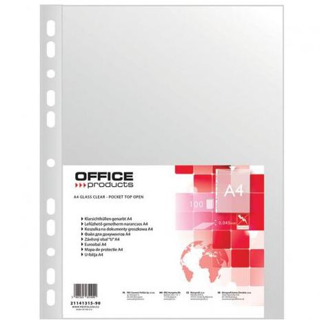 Koszulki A4 Office groszkowe, 100szt
